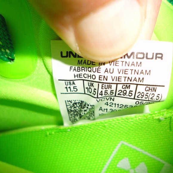 UNDER ARMOUR Green & White "Oregon Ducks" Lux 2.0 Football Cleats Size 11.5 - Picture 5 of 7